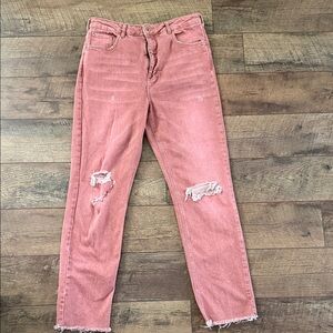 Pilcro Pink Distressed Women Jeans